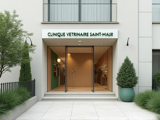 Entrée de la clinique vétérinaire Saint-Maur à Lyon
